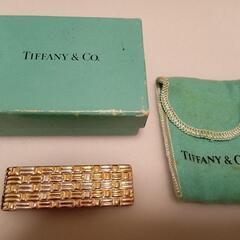 Tiffany&Co 925 kt 　ティファニー　シルバーと 18Kゴールド（925/750）のマネークリップ 　（テクスチャー ウィーブホルダー ）