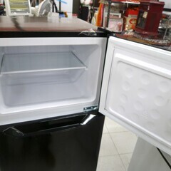 冷蔵庫 128L 2022年製 YAMAZEN PJKFR-D130 ブラック 黒 2ドア 右開き