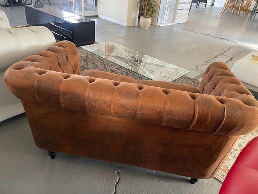 ヴィンセント チェスターフィールド ソファ 2人掛け 美品 ヴィンセント