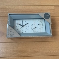 【未使用未開封】温湿度計、時計 置時計