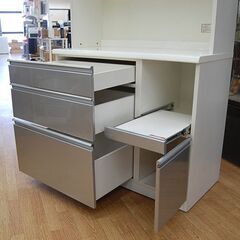 ニトリ 食器棚 ルシア Ⅱ キッチンボード レンジボード レンジ台 幅105 