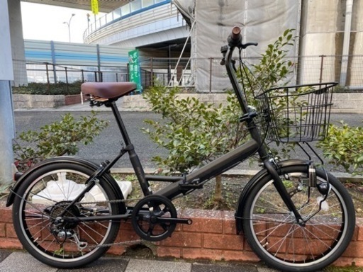 新車マルイシ　折畳自転車　20インチ　SHIMANO/外装6段変速　LEDダイナモライト　マットブラック