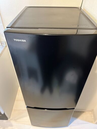 ★現金可　東芝 2ドア冷蔵庫 GR-T15BS K 2022年5月購入【受け取り可能な方】