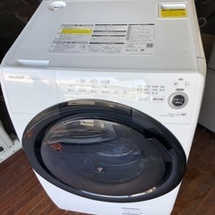 福岡市内配送設置無料 2021年式 シャープ SHARP ES-S7F-WL [ドラム式
