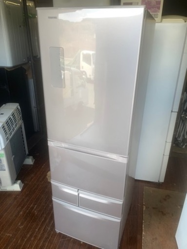 福岡市内配送無料　東芝 TOSHIBA GR-H43GL(NP) [冷凍冷蔵庫 （426L・左開き） 5ドア ピンクゴールド]