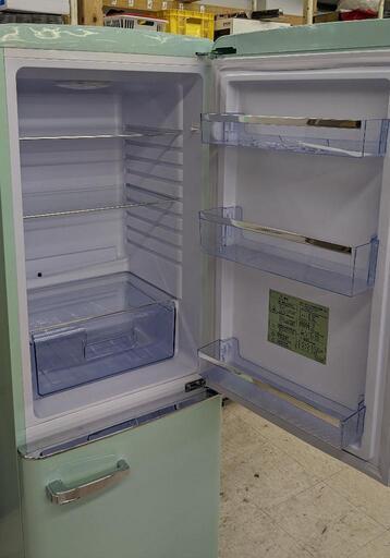 グリーン レトロ 冷蔵庫 - 冷蔵庫 