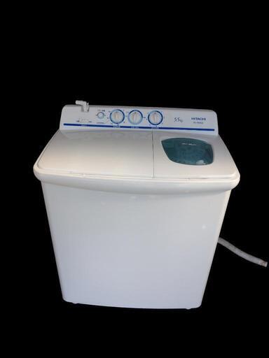 【部品新品交換しました】日立二槽式洗濯機