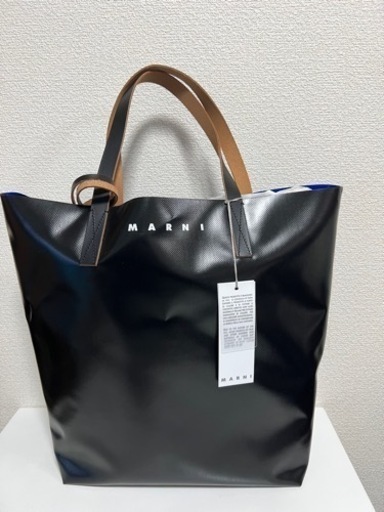 MARNI マルニ PVC レザー バイカラー ロゴトートバッグ