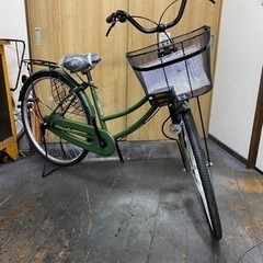 24年モデル　新車　サカイサイクル　26インチ　LEDダイナモライト　マットカーキー