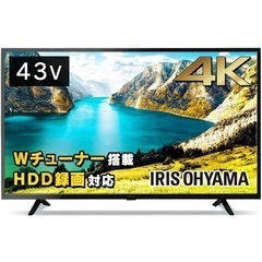 アイリスオーヤマ 4K対応液晶テレビ（43型）