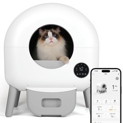 自動トイレ猫 自動猫トイレ スマートフォン管理 中立センサー付き...
