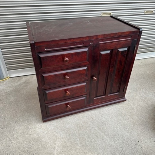 神居民芸 カバ材 草実作 北海道 旭川 民芸 箪笥 高級箪笥 職人