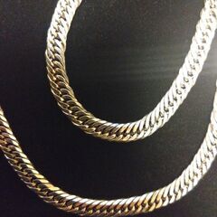 シルバー925喜平12面トリプルネックレス　40グラム　50センチ　幅6ミリ　