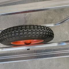 アルミ　平型一輪車　コンテナ2個載せ　引取り限定：田川郡香春町