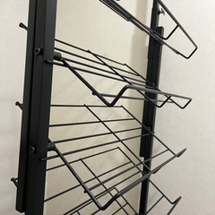 【ほぼ新品！】シューズラック 靴棚　ディノス　ブルックリン風 突っ張りシューズラック2列