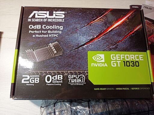 【発送不可。直接お渡し。】ASUSTek NVIDIA GT1030搭載グラボ  GT1030-SL-2G-BRK