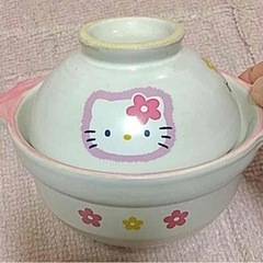 【キティちゃん】１人土鍋とお茶碗セット
