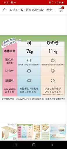 ★未使用新品★国産ひのき　すのこベッド　シングル