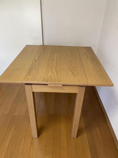 値下げ　IKEA BJURSTA 木製伸縮テーブル　引取限定