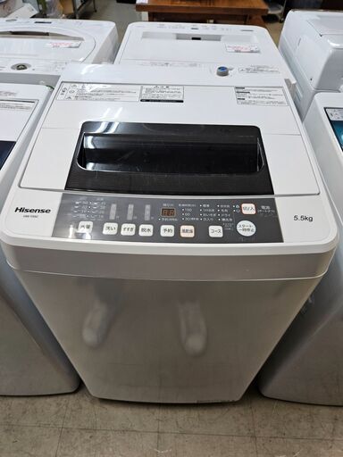 リサイクルショップどりーむ荒田店 No10705　新生活応援！　ハイセンス　洗濯機　2019年製　容量5.5㎏　1人暮らしに最適なサイズです♪