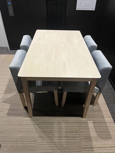 【展示品・未使用品】4人用ダイニングテーブルセット ソファダイニング ホワイト色 参考価格49990円自社配送時代引き可※現金、クレジット、スマホ決済対応※
