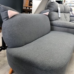 不二貿易 ファブリック猫ソファー グレー【トレファク堺福田店】