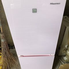 ピンク色 ハイセンス 冷凍冷蔵庫 2ドア 154L HR-G15...