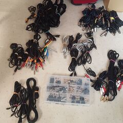 Assorted audio cables and adapters