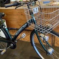 チェーン新品！LEDオートライト】6段変速 27インチ自転車 モスグリーン