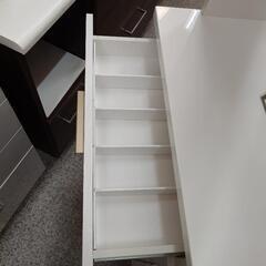 【ダイニングボード】ダイニングボード 食器棚 レンジボード キッチンボード 3枚扉:ホワイト