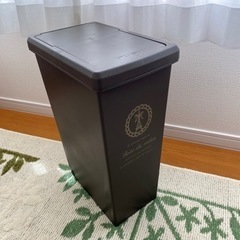 【美品】平和工業 ゴミ箱 30ℓ ブラウン スライド開閉 キャスター付