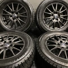 【YOKOHAMA ice GUARD iG50 PLUS 215/65R16】スタッドレス【Weds VELVA 16インチ 6.5J5HPCD114.3+40】バリ溝 アルファード等　(KTL004)