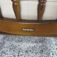 R208 KARIMOKU カリモク コロニアル ダイニング５点セット キャスター付チェア Used・美品