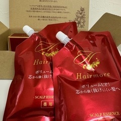 ヘアモア薬用育毛剤　ボリュームUP　 薄毛　本体1本詰め替え2セット 女性