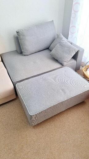 美品】 ソファ(グレー) 美品!! 2人掛けソファ グレー 美品 LOWYA