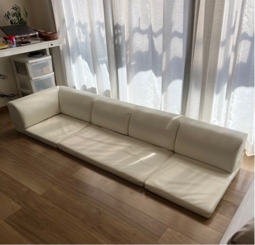 【美品】MODERN DECO モダンデコ 3人掛けフロアソファ ローソファ