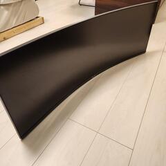 43インチ湾曲ウルトラワイドモニターとエルゴトロンのアームセット