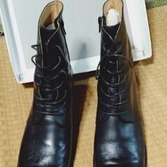 HARUTA　黒ブーツ　24.0の3E