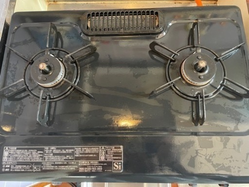 ★ジモティ割あり★ Palma　ガステーブル LPガス用 20年製　ブラック　クリーニング済　YJ965 ☆ジモティ割あり☆ Palma ガステーブル LPガス用 20年製 ブラック