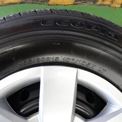 新車外し・ハイエース/ ECOPIAタイヤ+ホイール 195/80/R15 4本
