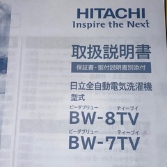HITACHI ビートウォッシュ BW-8TV