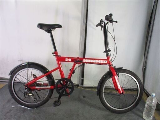 D394　★15800円★　折りたたみ中古自転車　HUMMER【20インチ　赤 】