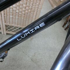 シティサイクル 27インチ 黒 6段切替 ブラック 自転車 LUMIE カゴ付き