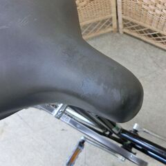 シティサイクル 27インチ 黒 6段切替 ブラック 自転車 LUMIE カゴ付き