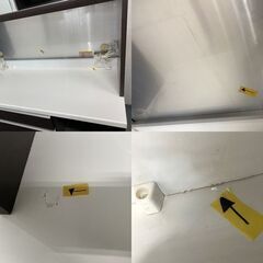 パモウナ キッチンボード 収納棚 キッチン 収納家具 レンジボード 幅120cm ブラック 木目調 ソフトクローズ 中古家具 店頭引取歓迎 R8114