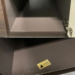 パモウナ キッチンボード 収納棚 キッチン 収納家具 レンジボード 幅120cm ブラック 木目調 ソフトクローズ 中古家具 店頭引取歓迎 R8114