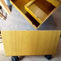 キャスター付き チェスト 引き出し収納 ミニテーブル 小物収納 レトロ