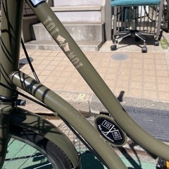 自転車 20インチ マットオリーブ グリーン