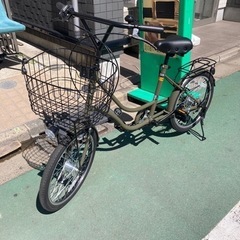 自転車 20インチ マットオリーブ グリーン