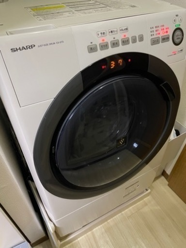 ドラム式洗濯乾燥機7kg ES-S7D 2020年製　単身サイズ　中古
